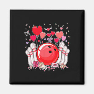 Süße Bowling Ll Valentinsherz Liebhaber Bowler Magnet