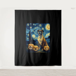 Süße Boxer Halloween Jack O Lantern Kürbiskopf S Wandteppich