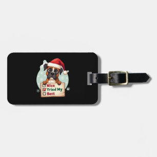 Süße Boxer-Hund-Hund Weihnachten Schön Habe mein B Gepäckanhänger