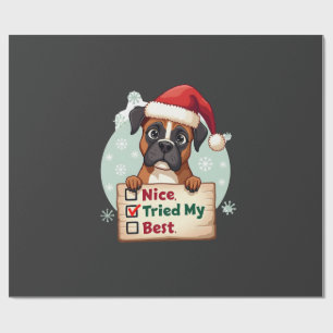 Süße Boxer-Hund-Hund Weihnachten Schön Habe mein B Geschenkpapier