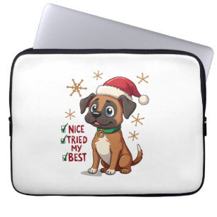 Süße Boxer-Hund Hund Weihnachten Schön Habe mein B Laptopschutzhülle
