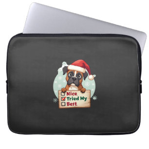 Süße Boxer-Hund-Hund Weihnachten Schön Habe mein B Laptopschutzhülle