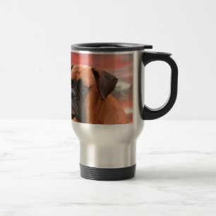 Süße Boxer-Hund-Wasserfarbe-Ölgemälde-Kunst Reisebecher