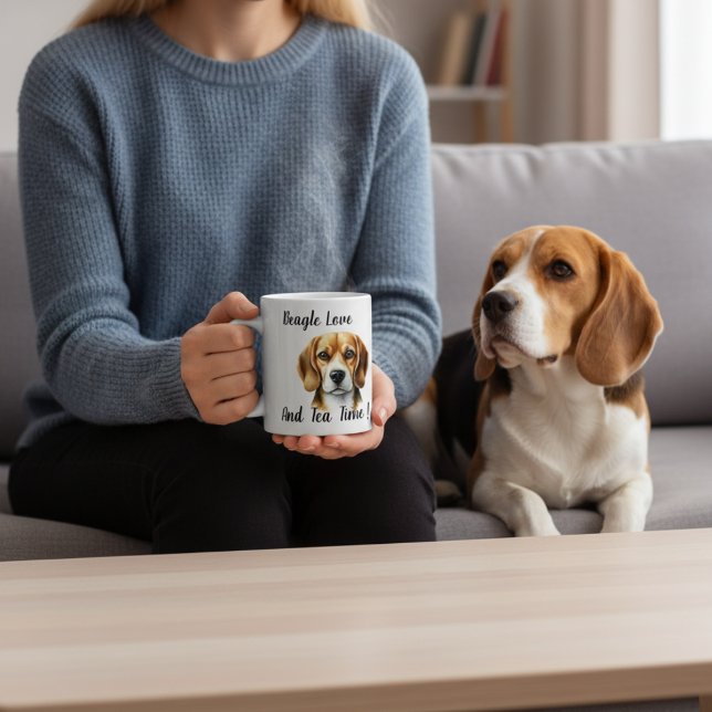 Süße braune Beagle Kaffeetasse (Von Creator hochgeladen)