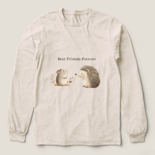 Süße braune Creme-Igel-Maus beste Freunde Tri-Blend Shirt