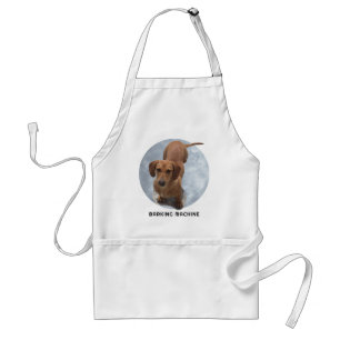 Süße braune Dachshund-Bellmaschine Schürze