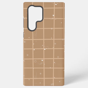 Süße braune Gingham Samsung Galaxy Hülle
