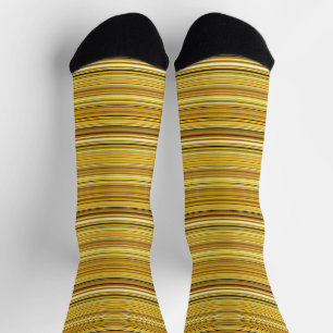 Süße braune goldene Streifen Socken