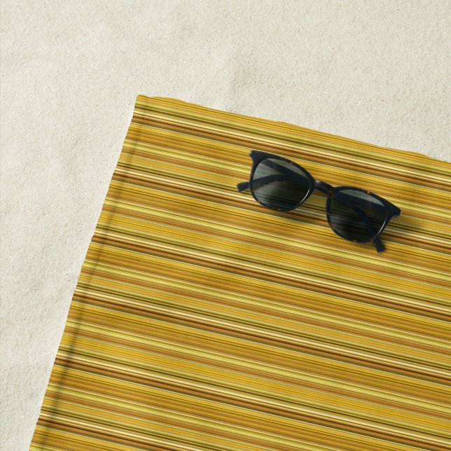 Süße braune goldene Streifen Strandtuch (Beispiel)
