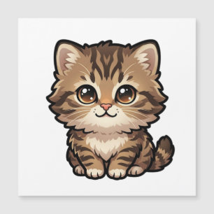 Süße braune Tabby-Kätzchen-Magnetkarte Magnetkarte