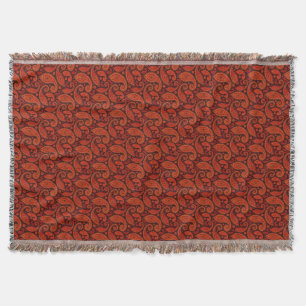 Süße braune Wirbel-Paisley-Muster Decke