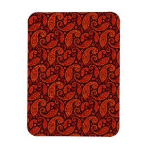 Süße braune Wirbel-Paisley-Muster Magnet
