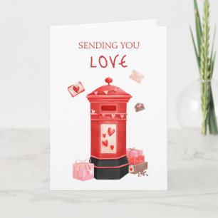 Süße Briefkasten Happy Valentinstag-Grußkarte Karte