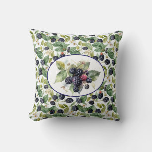 Süße Brombeeren Aquarell Kissen