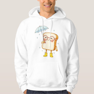 Süße Brotfigur mit Regenschirm – Cozy T-Shirt Hoodie