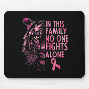 Süße Brustkrebsaufklärung 2025 Tiger-Familie Mousepad