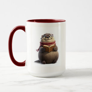 Süße Bücherwurm Seeotter Lesebrille Kaffeetasse