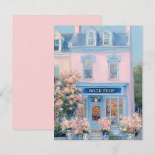 Süße Buchhandlung Florale Bücherliebhaberin Mitteilungskarte
