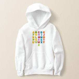 Süße Buchstaben Lustiges Lernen Alphabet Regenboge Hoodie