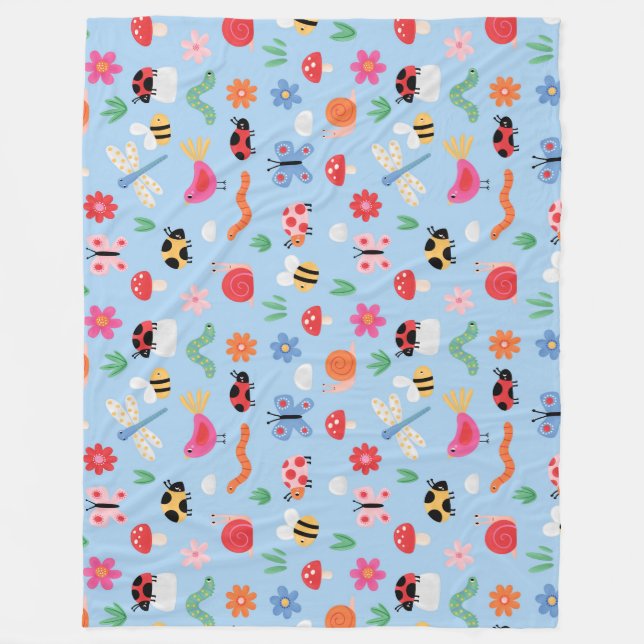 Süße Bugs Kinder Fleece Decke  (Vorderseite)