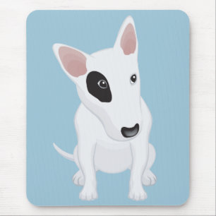 Süße Bull Terrier Mama Welpen Papa Hundeliebhaber Mousepad