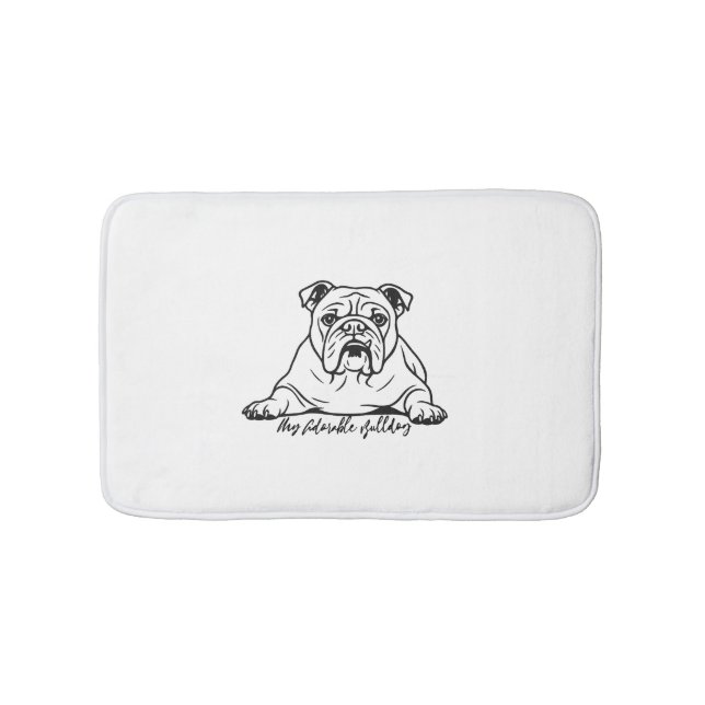 Süße Bulldogge Badematte (Vorderseite)