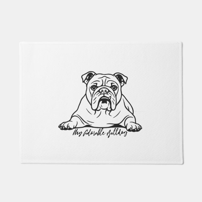 Süße Bulldogge Fußmatte (Vorderseite)