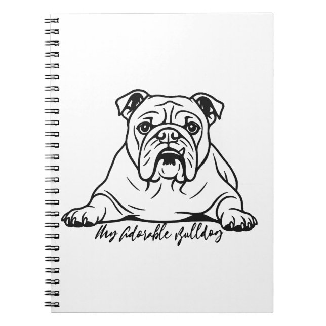 Süße Bulldogge Notizblock (Vorderseite)