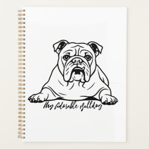 Süße Bulldogge Planer
