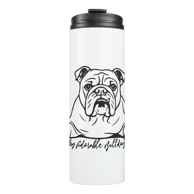 Süße Bulldogge Thermosbecher (Vorderseite)