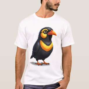 Süße bunte 3D-Zeichentrickvogel T-Shirt