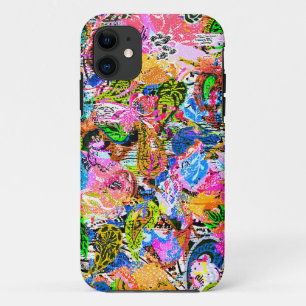 Süße bunte abstrakte gemischte Paisley-Blumen iPhone 11 Hülle