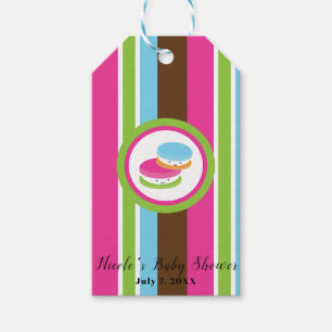 Süße Bunte Bäckerei Macarons Lustiger Streifen Fav Geschenkanhänger
