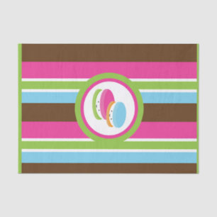 Süße Bunte Bäckerei Macarons Lustiger Streifen Fav Seidenpapier