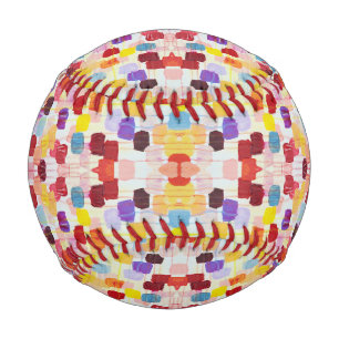 Süße bunte Blumenmalerei Baseball