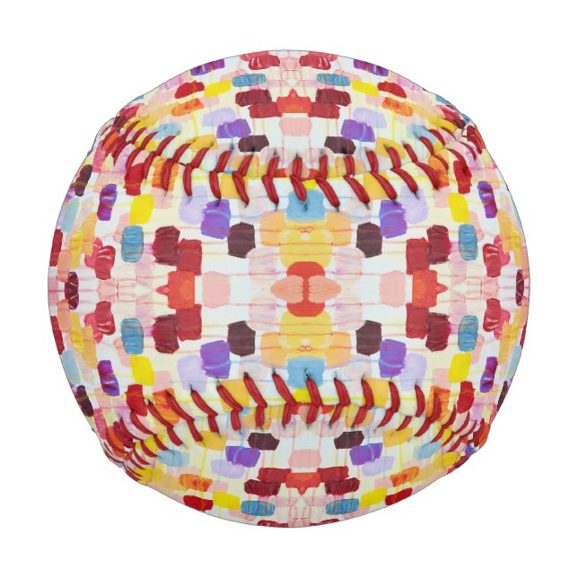 Süße bunte Blumenmalerei Baseball (Vorderseite)