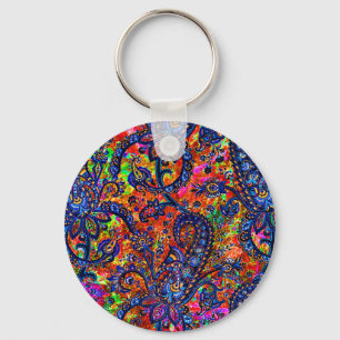 Süße bunte Chakra-Muster-Scheckbuchhülle Schlüsselanhänger