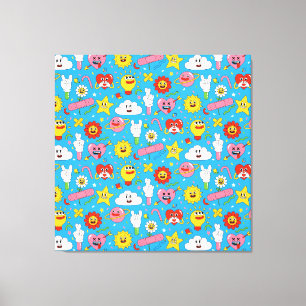 Süße bunte Charaktere Pop Art Leinwand