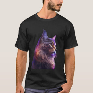 süße bunte flauschige Katze für Katzen Kätzchen T-Shirt