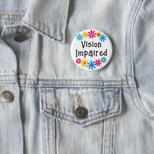 Süße Bunte Florale Typografie Sehbehindertengerech Button