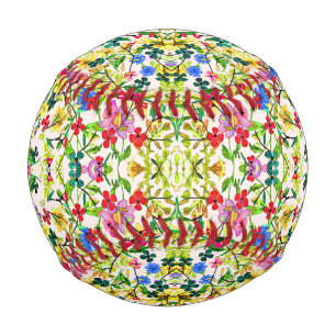 Süße bunte Frühlingsblumen Baseball