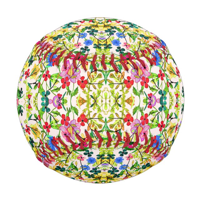 Süße bunte Frühlingsblumen Baseball (Vorderseite)