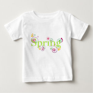 Süße bunte Frühlingsbotanik Baby T-shirt