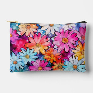 Süße bunte Gänseblümchen-Blumen Zubehörtasche