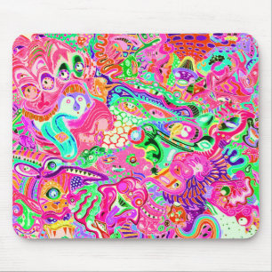 Süße bunte gemischte abstrakte Monster Küchenhandt Mousepad