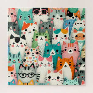 Süße bunte Hauskatzen