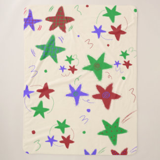 Süße bunte kleine Sterne Sherpadecke
