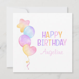Süße bunte Luftballons Kinder Alles Gute zum Gebur