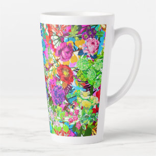 Süße bunte magische Blumen All-Over-Print T-Shirt Milchtasse