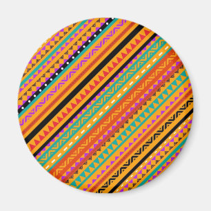 Süße bunte native aztekische Musterdesign Magnet